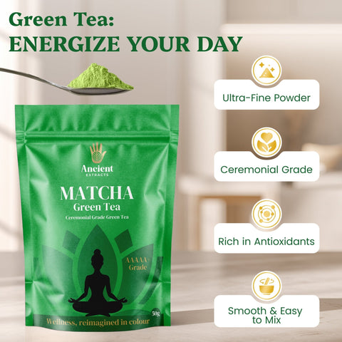 Ceremonial Matcha AAAA+ Grade - 50 Servings - 50g - Nutrition support - Ancient Extracts