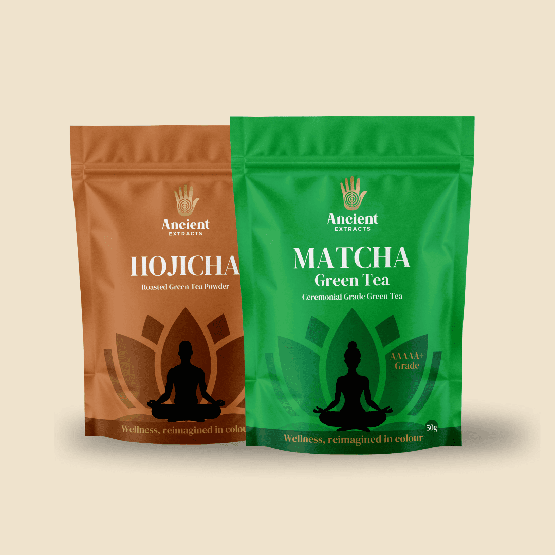 Ceremonial Pair - Matcha & Hojicha - Nutrition support - Ancient Extracts