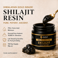 Ancient Extracts Pure Shilajit Resin jar with 75% fulvic acid, Kashmir sourcing and lab tested purity