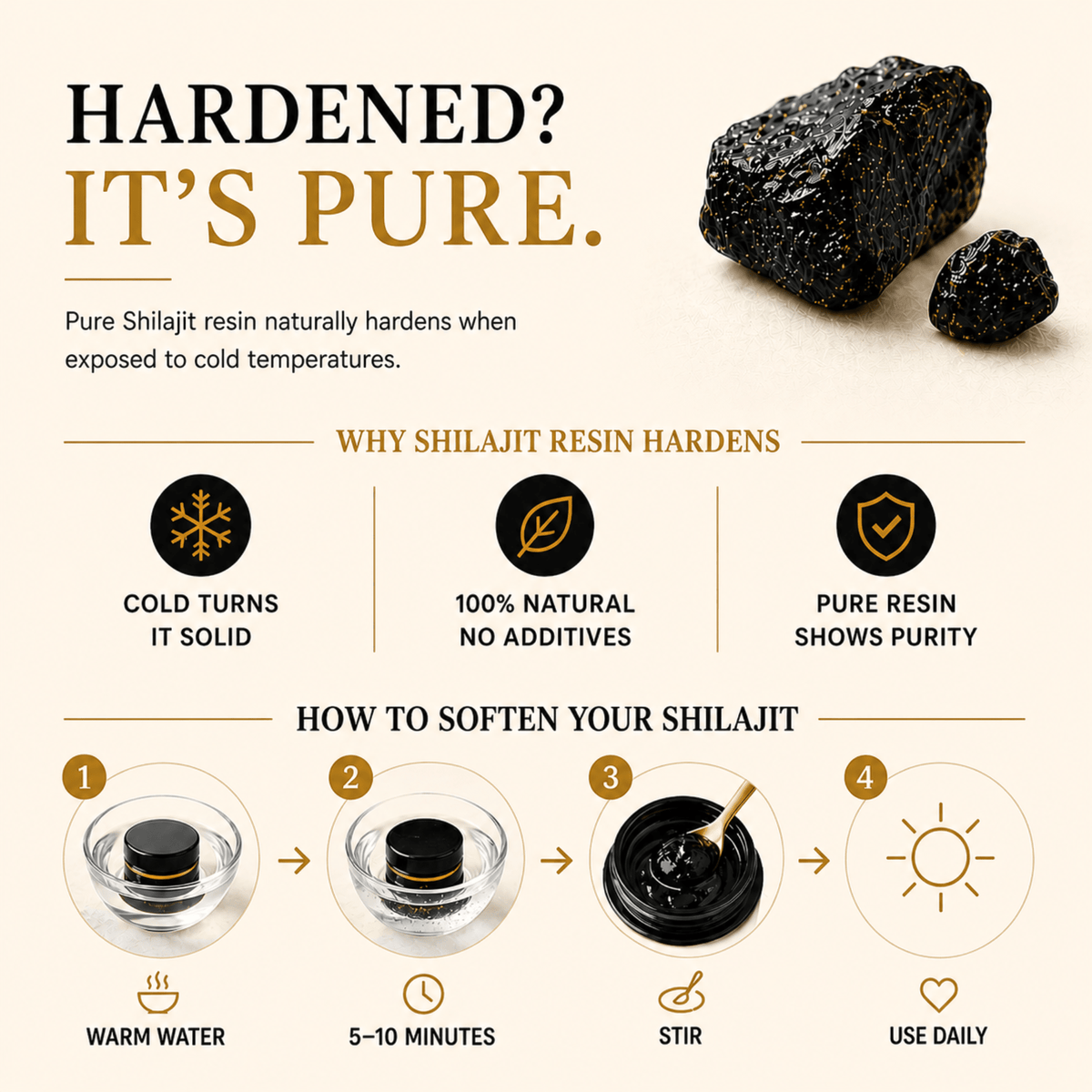 Shilajit Resin - Himalayan Gold Grade - Nutrition support - Ancient Extracts