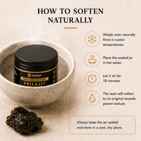 How to soften Ancient Extracts Pure Shilajit Resin naturally using warm water