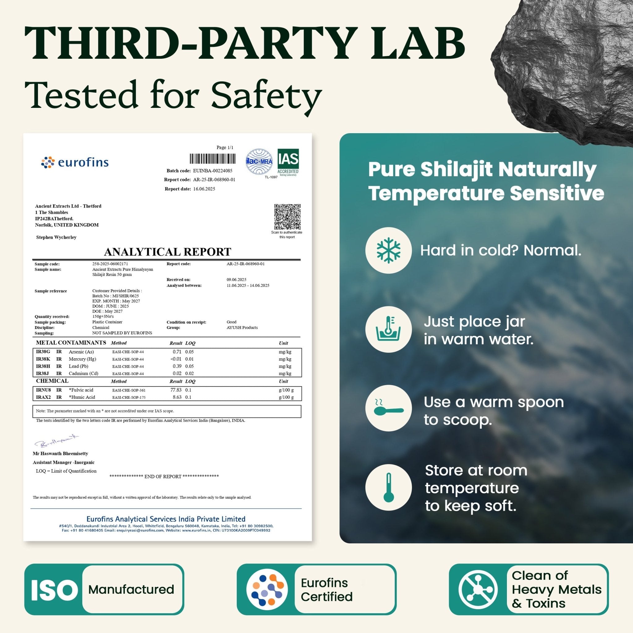 Shilajit Resin - Himalayan Gold Grade (50g) - Nutrition support - Ancient Extracts