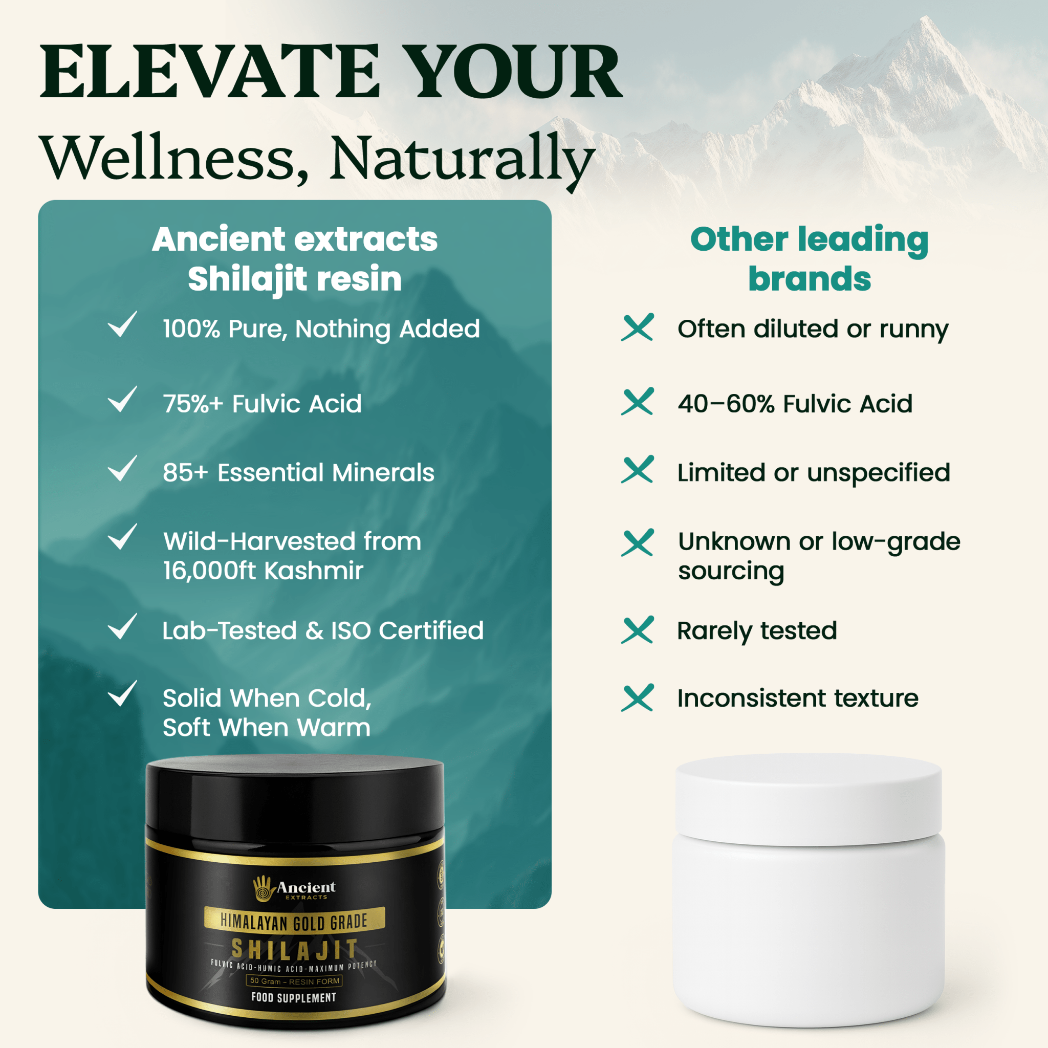 Shilajit Resin - Himalayan Gold Grade (50g) - Nutrition support - Ancient Extracts