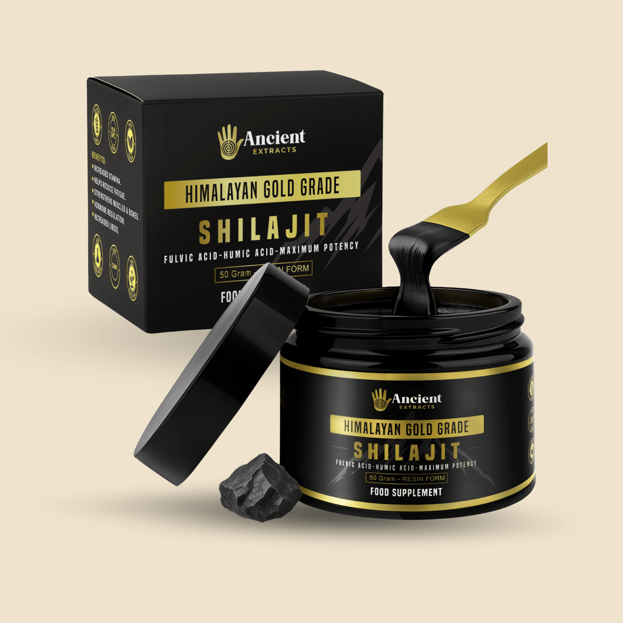 Shilajit Resin - Himalayan Gold Grade - Nutrition support - Ancient Extracts