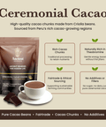 Ceremonial Grade Cacao Chunks - 100% Raw Criolla - 100g - Nutrition support - Ancient Extracts