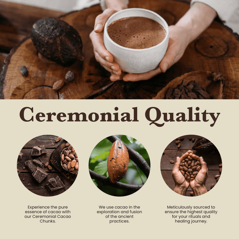 Ceremonial Grade Cacao Chunks - 100% Raw Criolla - 100g - Nutrition support - Ancient Extracts