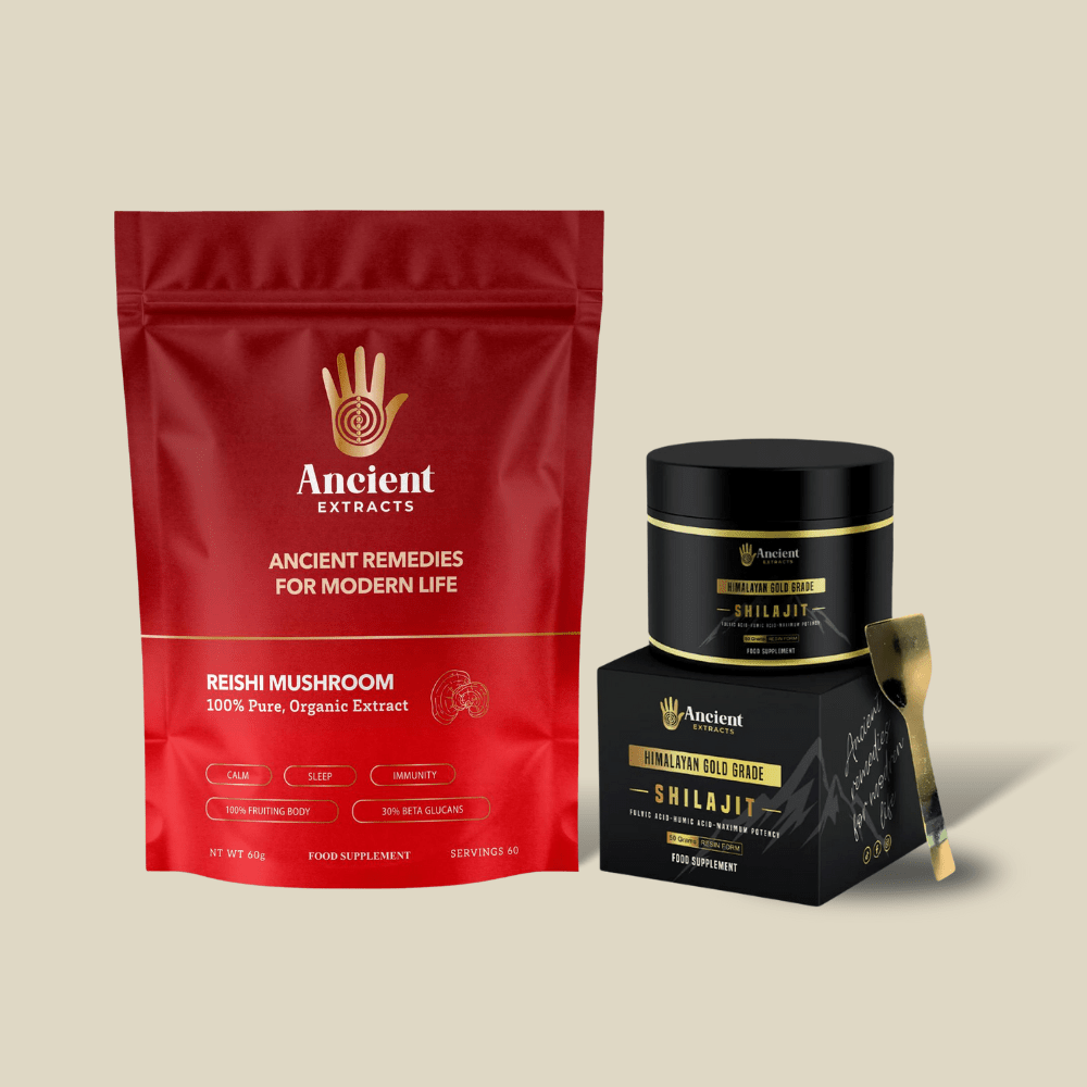 Detox Pair - Raw Shilajit Resin and Reishi Mushroom Extract - Ancient Extracts