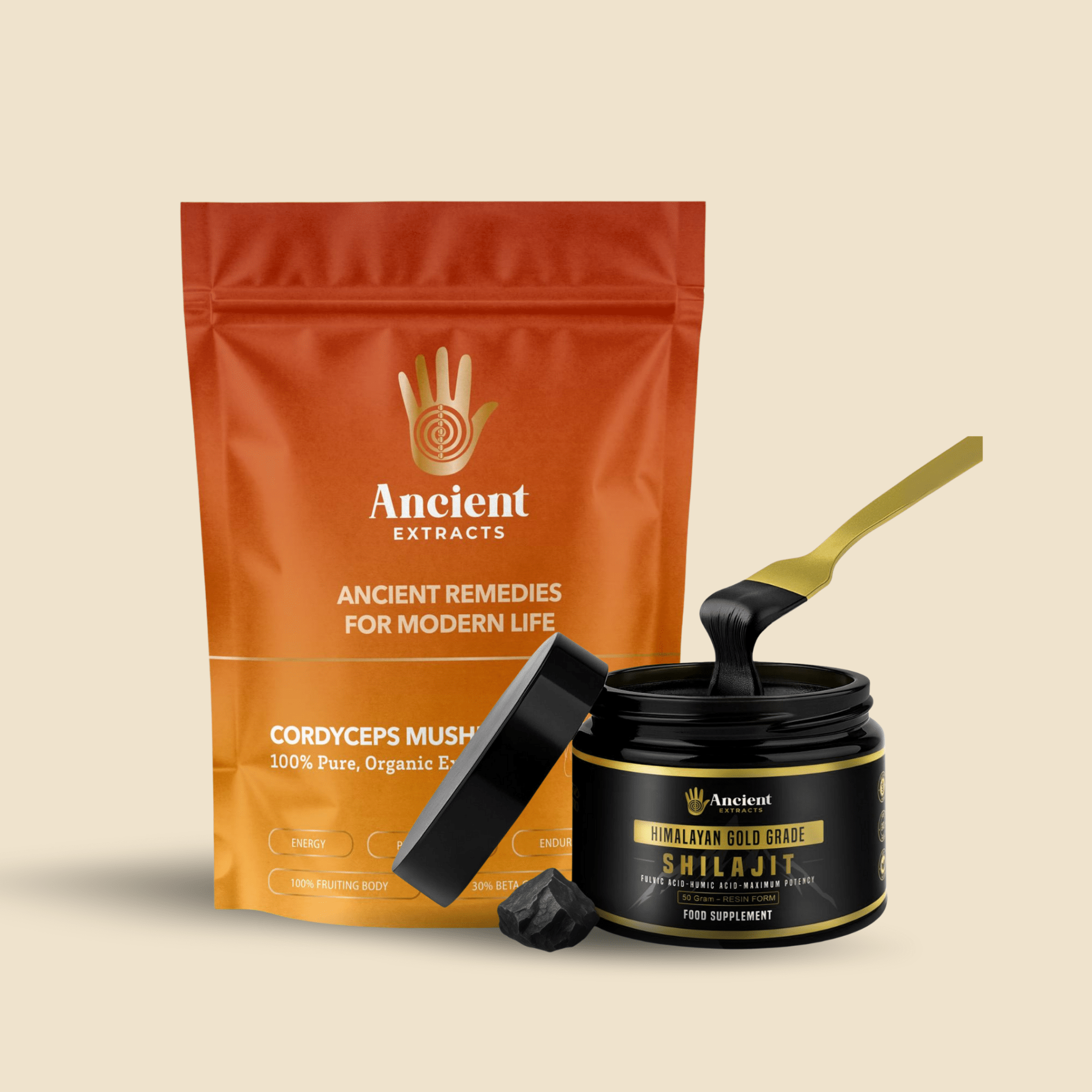 Energy Stack - Cordyceps and Shilajit Resin - Ancient Extracts