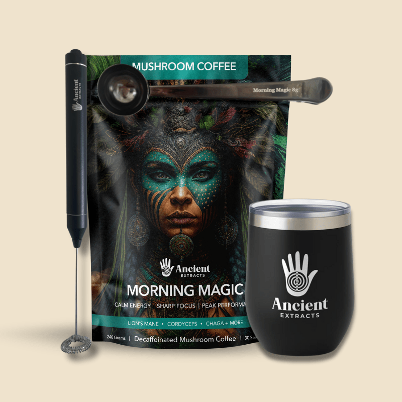 Morning Magic Mushroom Coffee - Starter Kit - Mushroom Extract - Ancient Extracts