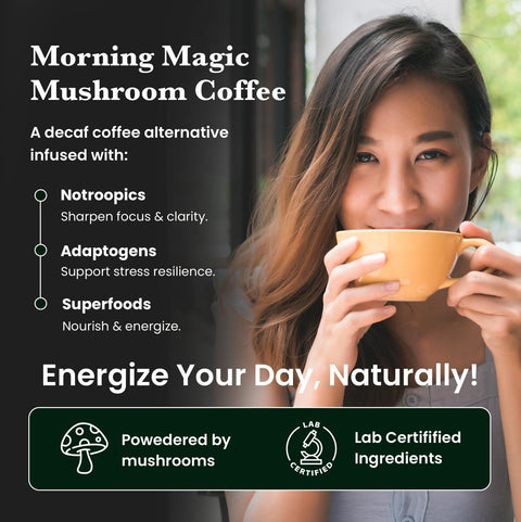 Morning Magic Mushroom Coffee (240g) - Mushroom Extract - Ancient Extracts