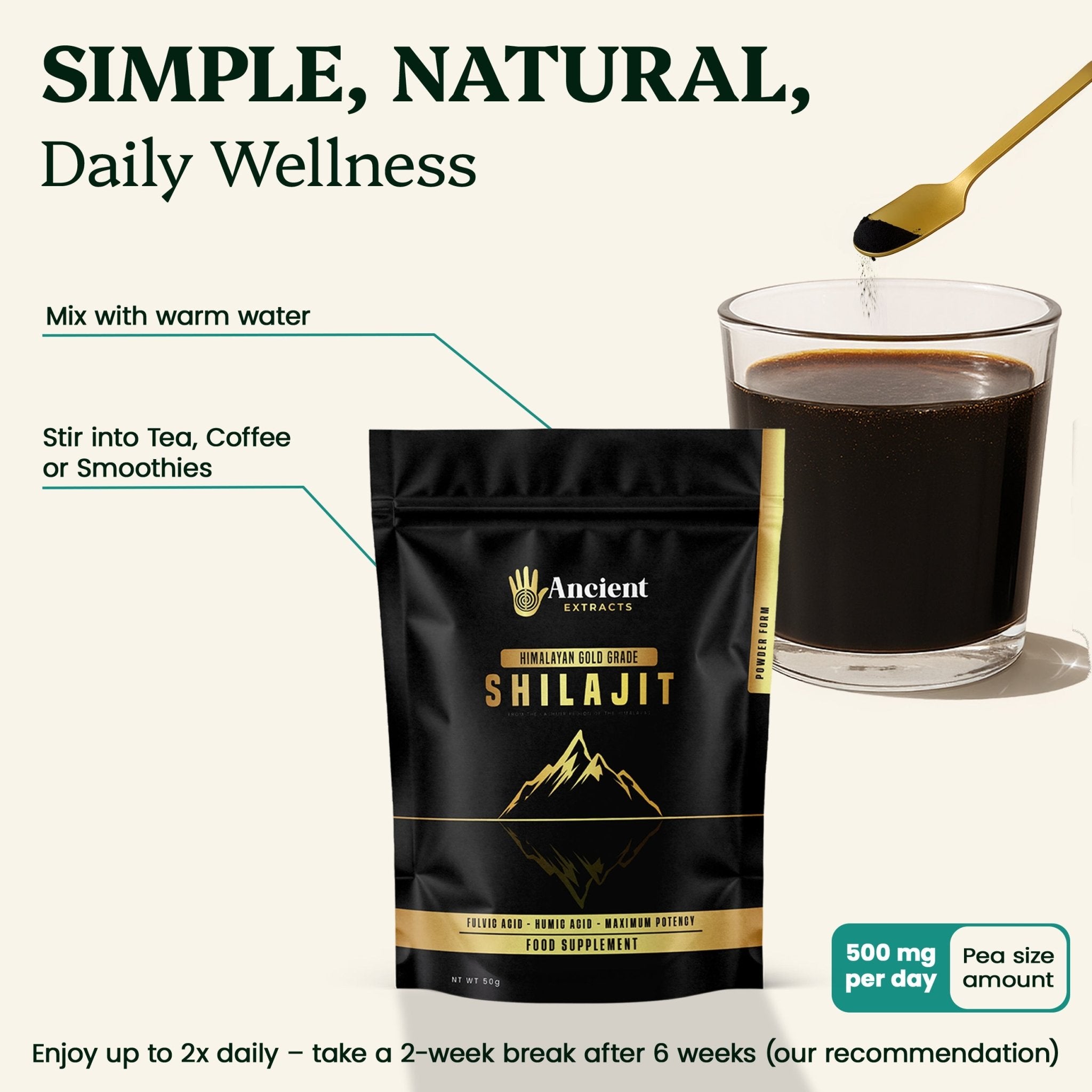 Shilajit Powder - Himalayan Gold Grade (50g)