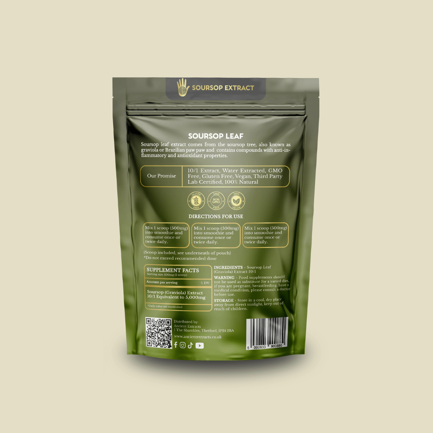 COMING SOON: Soursop Leaf Extract 60G - Ancient Extracts