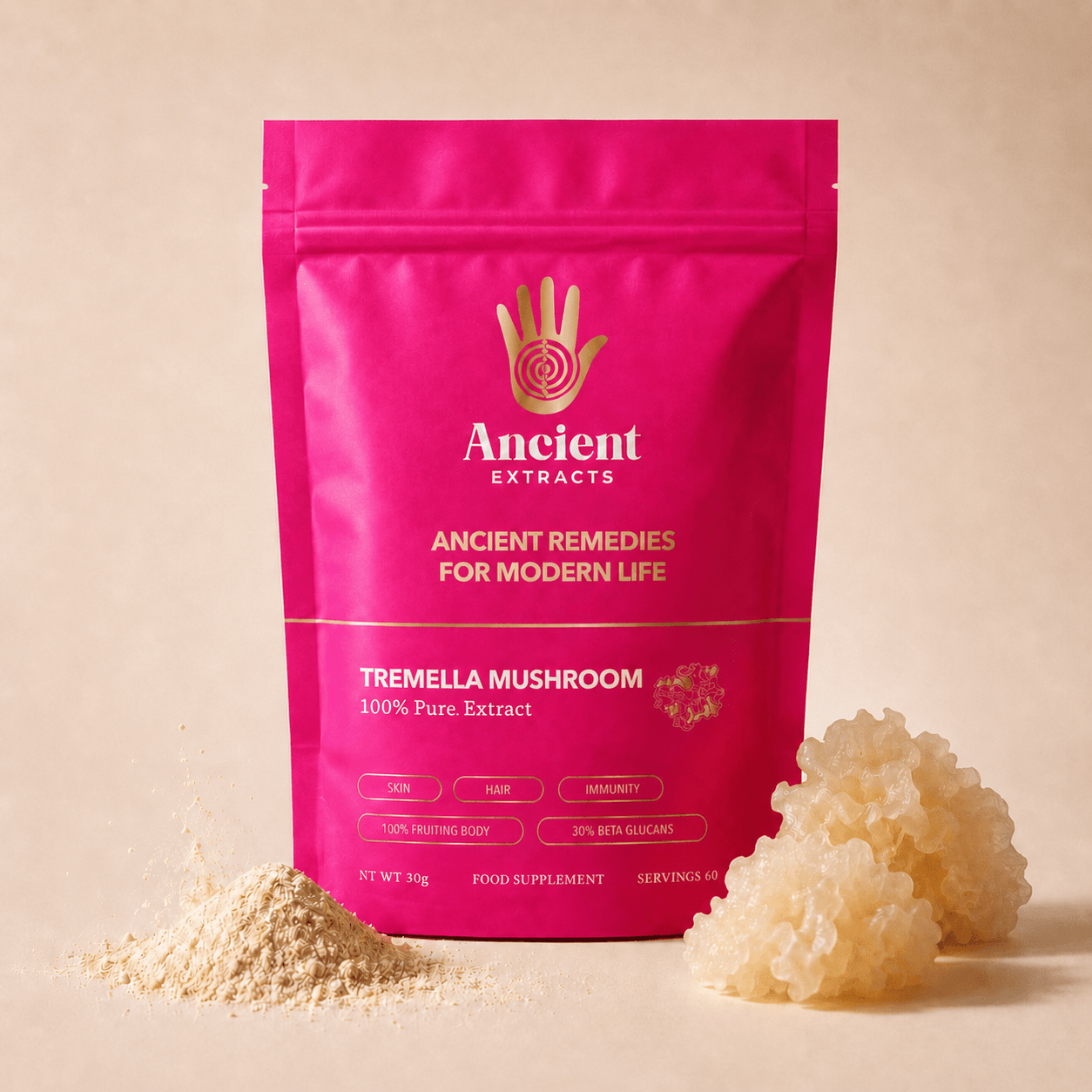 Tremella Mushroom Extract (30g) - Ancient Extracts