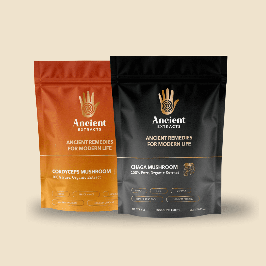 Chaga Ritual Set Daily Ritual Pair: Chaga & Cordyceps Extracts – Ancient Extracts USA