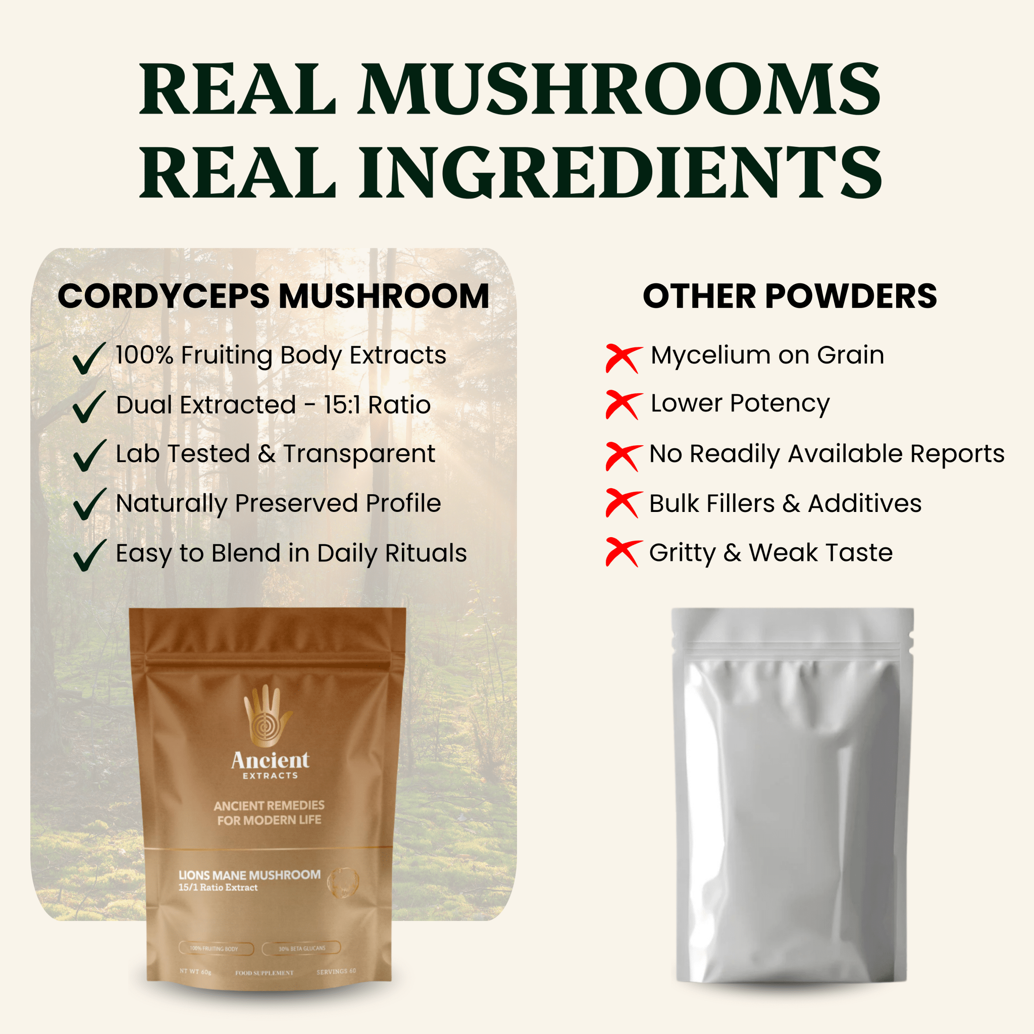 Lion's Mane Mushroom Extract Powder - 30% Beta-glucan (60g)